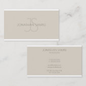 Moderne Monogram Beruflich Simple Template Luxe Visitenkarte (Vorne/Hinten)