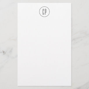 Moderne Monogram Berufliche Schlichte Einfache Ini Briefpapier