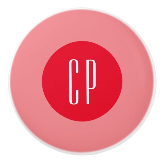 Moderne Monogram Berufliche Schlichte Einfache Ini Keramikknauf (Vorderseite)