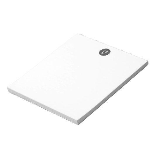 Moderne Monogram Berufliche Schlichte Einfache Ini Notizblock (Rotiert)