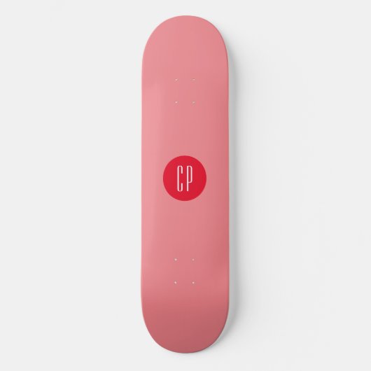 Moderne Monogram Berufliche Schlichte Einfache Ini Skateboard (Vorderseite)