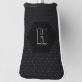 Moderne monogram Black Pattern Design Golf Clubs Headcover (Rotieren 90)