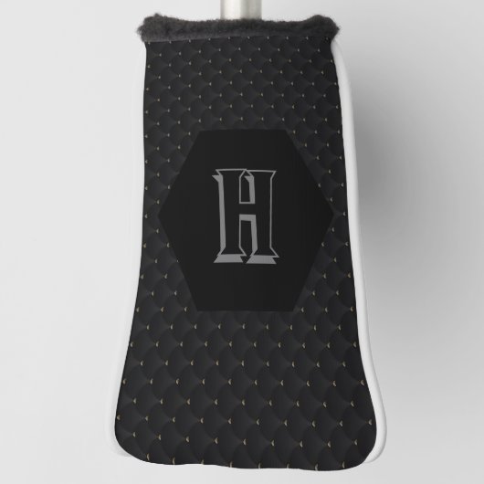 Moderne monogram Black Pattern Design Golf Clubs Headcover (Rotieren 90)