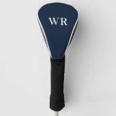 Moderne Monogram Blue Golf Head Cover Headcover (Vorderseite)