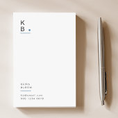 Moderne Monogram Blue Gray Skandinavien Post-it Klebezettel