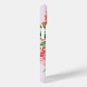 Moderne Monogram Blush Pink Floral Bouquet Case-Mate iPhone Hülle (Rückseite / Rechts)
