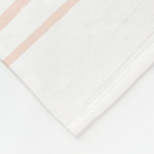 Moderne Monogram Blush Pink Lines Abstrakt Art Fleecedecke (Ecke)