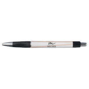 Moderne Monogram Blush Pink Lines Abstrakt Art Kugelschreiber