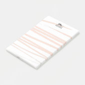 Moderne Monogram Blush Pink Lines Abstrakt Art Post-it Klebezettel (angewinkelt)