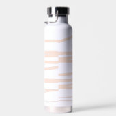 Moderne Monogram Blush Pink Lines Abstrakt Art Trinkflasche (Rechts)