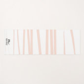Moderne Monogram Blush Pink Lines Abstrakt Art Yogamatte (Vorderseite (Horizontal))