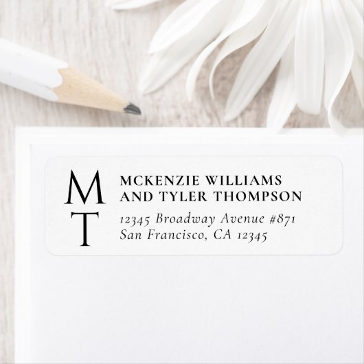 Moderne Monogram Bold Black Initials (Insitu)