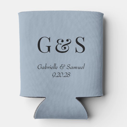 Moderne Monogram Bride & Groom Names Wedding Coole Dosenkühler (Rückseite)