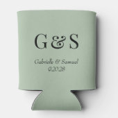 Moderne Monogram Bride & Groom Names Wedding Coole Dosenkühler (Rückseite)