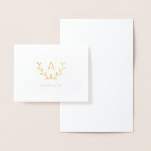 Moderne Monogram, Business Logo Gold Foil Card Folienkarte