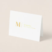Moderne Monogram, Business Logo Real Gold Foil Car Folienkarte (Vorderseite)
