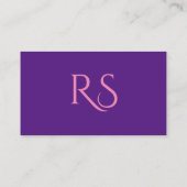 Moderne Monogram Calling Card Telefonnummerkarte (Rückseite)