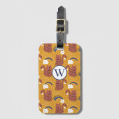 Moderne Monogram Cat Gepäckanhänger (Vorderseite Vertikal)