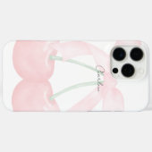 Moderne Monogram Chic Cherries Pink Bow Case-Mate iPhone Hülle (Rückseite (Horizontal))