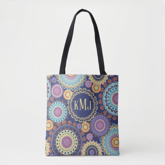Moderne Monogram Chic-Farbgebung nach Maß Tasche (Vorderseite)