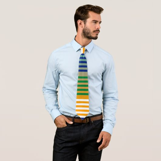 Moderne Monogram Chic Striped Neck Tie Krawatte (Beispiel)