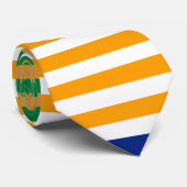 Moderne Monogram Chic Striped Neck Tie Krawatte (Gerollt)