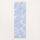 Moderne Monogram Chic Tropical Periwinkle Yogamatte (Vorderseite)