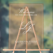 Moderne Monogram Classic Terracotta Script Willkom Acrylschild (Neutral)