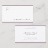 Moderne Monogram Design Sleek Elegantes Schlichtes Visitenkarte (Vorne/Hinten)