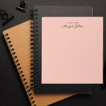 Moderne Monogram, einfach blau, rosa und schwarz Notizblock<br><div class="desc">Modernes Monogramm mit einfachem Rosa und schwarzem Notepad</div>