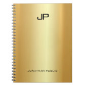 Moderne Monogram Elegangoldvorlage Beruflich Notizblock (Vorderseite)