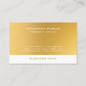 Moderne Monogram Elegangoldvorlage Beruflich Visitenkarte (Rückseite)