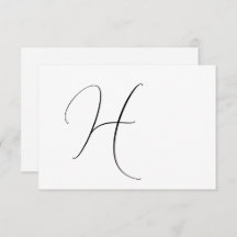 Moderne Monogram Elegant Black & White Wedding