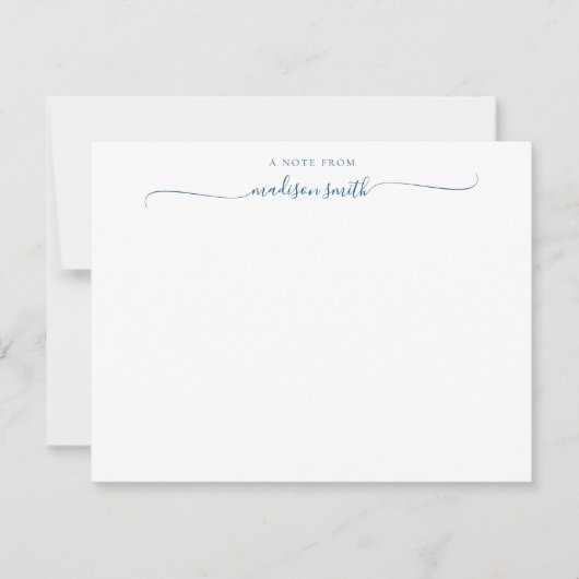 Moderne Monogram Elegant Script Calligrafy Name Mitteilungskarte (Vorderseite)