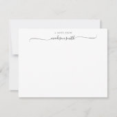 Moderne Monogram Elegant Script Calligrafy Name Mitteilungskarte (Vorderseite)