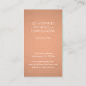 Moderne Monogram-Elegante Kupfer-Imitate zeichnen Visitenkarte (Rückseite)