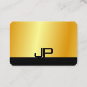 Moderne Monogram-Elegante Schwarze Gold-Vorlage Visitenkarte (Vorderseite)