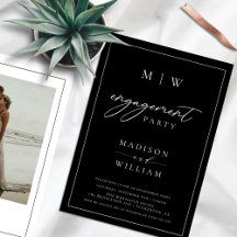 Moderne Monogram-Engagement-Partei