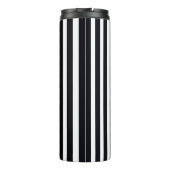Moderne Monogram, erste Schwarz-Weiß Stripte Kunst Thermosbecher (Rückseite)