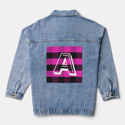 Moderne Monogram Erstklassige Denim Jacket Jeansjacke (Rückseite)