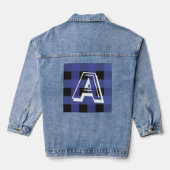 Moderne Monogram Erstklassige Denim Jacket Jeansjacke (Rückseite)
