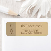 Moderne Monogram-Familie - Rücksendeadressen-Aufkl (Insitu)