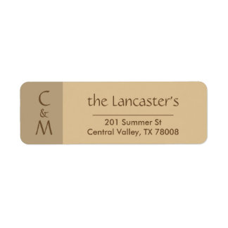 Moderne Monogram-Familie - Rücksendeadressen-Aufkl