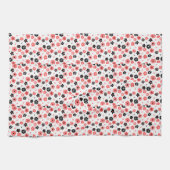 Moderne Monogram Floral Wedding Geschirrtuch (Horizontal)