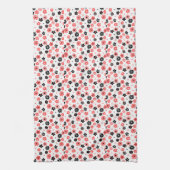 Moderne Monogram Floral Wedding Geschirrtuch (Vertikal)