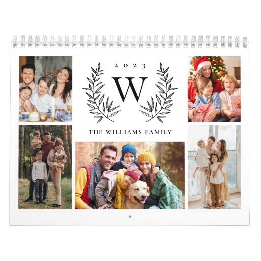 Moderne Monogram-Fotokassenfamilie Kalender (Titelbild)