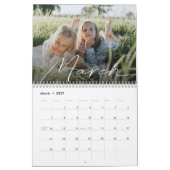 Moderne Monogram-Fotokassenfamilie Kalender (Mär 2027)