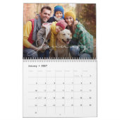 Moderne Monogram-Fotokassenfamilie Kalender (Jan 2027)