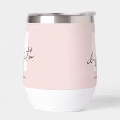 Moderne Monogram Girl Script Blush Pink Bridesmaid (Links)