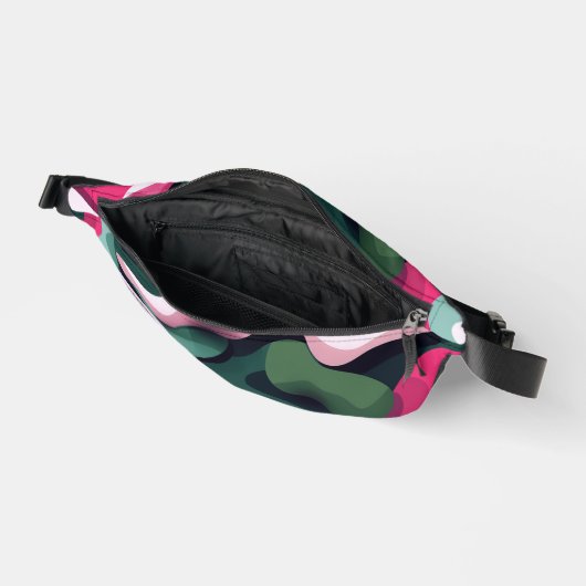 Moderne Monogram Girly Retro Military Pattern Fann Bauchtasche (Offen)